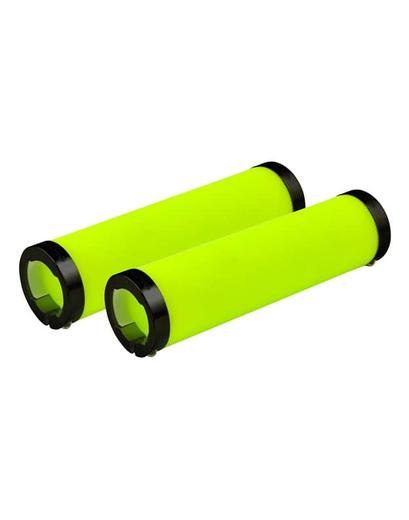 Ручки руля Longus FLUO з замками неоновий жовтий 130мм