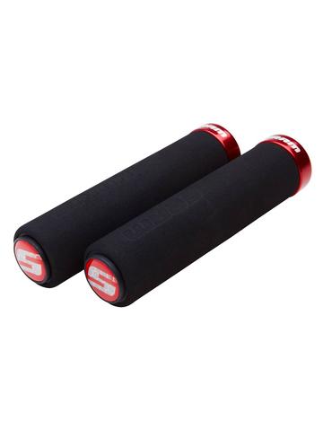 Ручки руля SRAM LOCKING FOAM GRIPS з замками чорний/червоний 129 мм