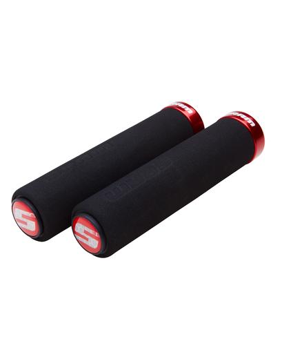 Ручки руля SRAM LOCKING FOAM GRIPS з замками чорний/червоний 129 мм