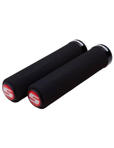Ручки руля SRAM LOCKING FOAM GRIPSз замками чорний/чорний 129 мм