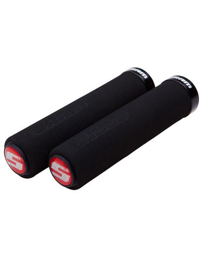 Ручки руля SRAM LOCKING FOAM GRIPSз замками чорний/чорний 129 мм