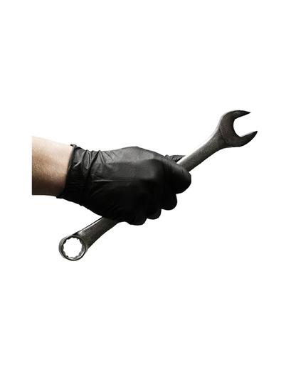 Рукавички для веломеханіків, нітрилові без пудри, нестерильні. чорний, L, щільність 5 г