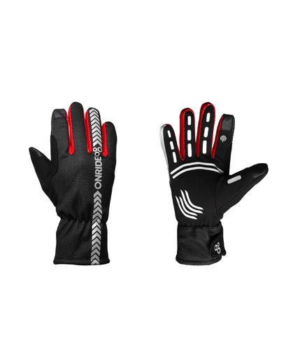 Рукавички ONRIDE Kaplan чорний/червоний 2XL