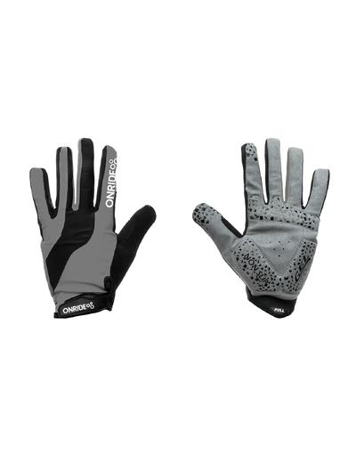 Рукавички ONRIDE Long довгі пальці сірий/чорний M