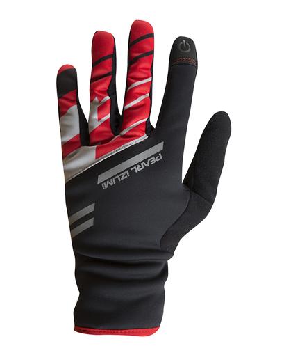 Рукавички Pearl Izumi P.R.O. Softshell Lite довгі пальці чорний/червоний S