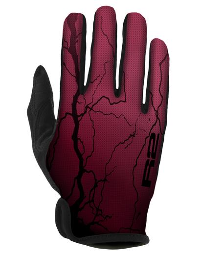 Рукавички R2 Flash чорний, червоний XXL з довгими пальцями