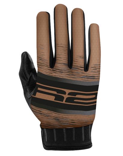 Рукавички R2 Odyssey коричневий, чорний L з довгими пальцями