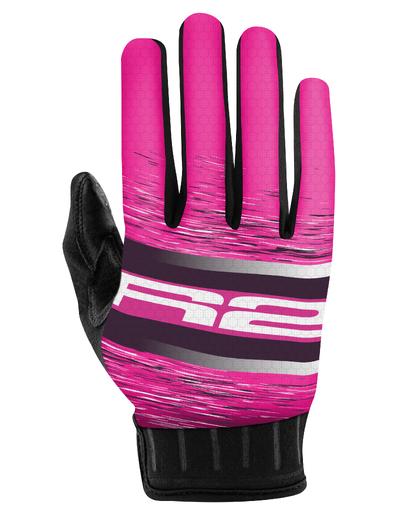 Рукавички R2 Odyssey рожевий, білий S з довгими пальцями