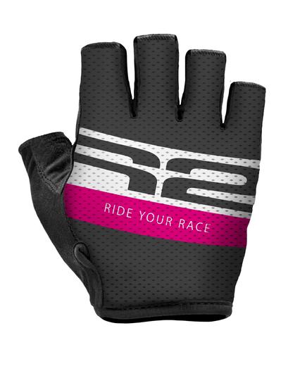 Рукавички R2 Ride чорний, білий, рожевий XS