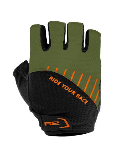 Рукавички R2 Vouk колір чорний, зелений хакі розмір XL