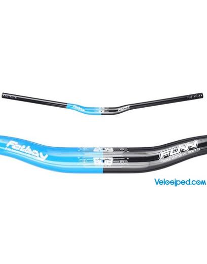 Руль FUNN Fatboy Bob 31.8 / 785 мм підйом 30 мм чорний/блакитний