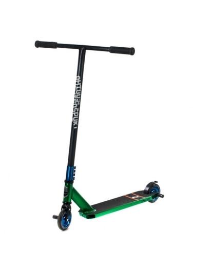 Самокат STREET SUPER OX чорний із зеленим