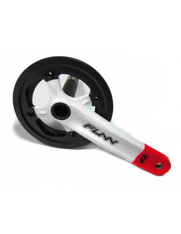 Шатуни FUNN Arrow Bob Single Hollowtech II 170мм 32T з захистом білий/червоний