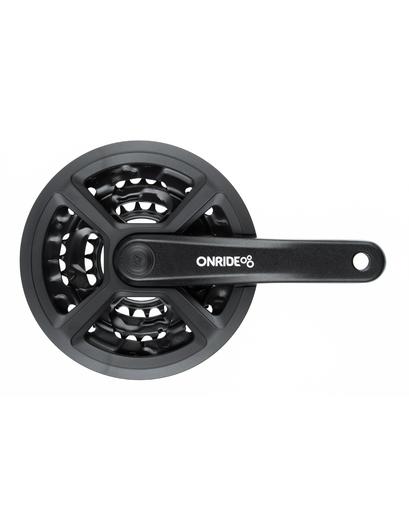 Шатуни ONRIDE Trio 810P, під квадрат, 170 мм, 42-32-22Т, на 6/7/8 шв., чорний