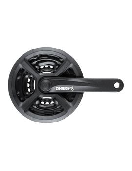 Шатуни ONRIDE Trio 810P, під квадрат, 170мм, 22-32-42T, на 8/7/6 швидкостей, чорні (конверт)