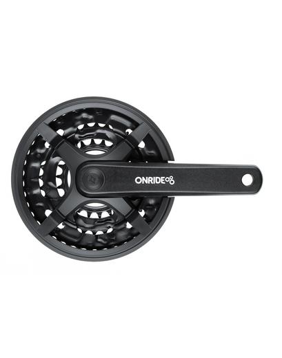 Шатуни ONRIDE Trio 830P, під квадрат, 170 мм, 42-32-22Т, на 6/7/8 шв., чорний