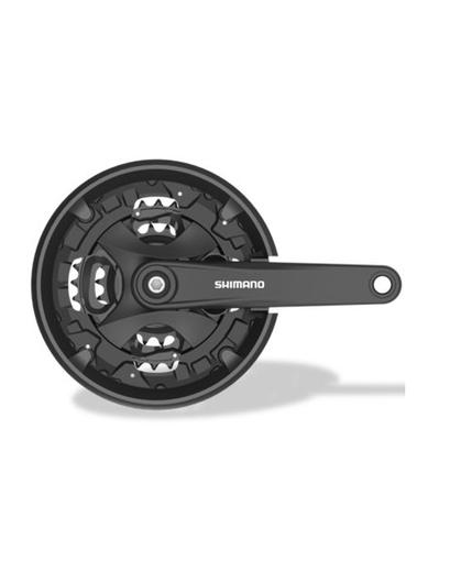 Шатуни Shimano FC-MT101 175мм 44X32X22 з захистом чорний