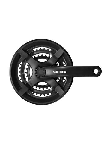 Шатуни Shimano Tourney TX FC-TY301 170мм 42X34X24 з захистом чорний (OEM)