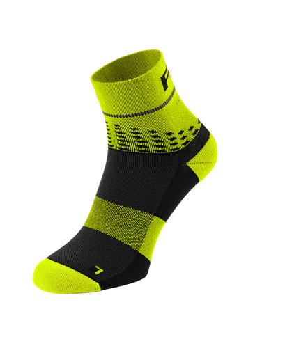 Шкарпетки R2 Detect колір чорний, неоново жовтий розмір S 35-38