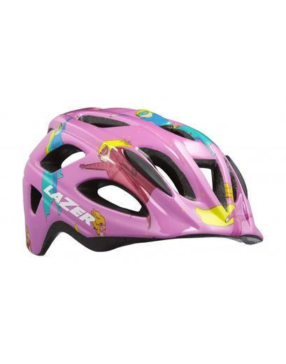 Шолом дитячий Lazer P'NUT рожевий супердівчинка 46-50см