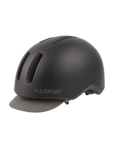 Шолом POLISPORT Commuter M Чорний матовий/Сірий In-Mold