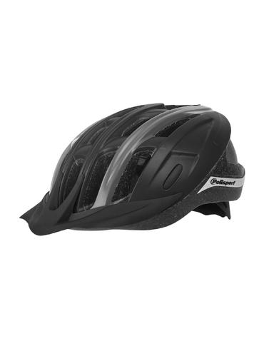 Шолом Polisport Ride In M (54-58) чорний/темно сірий In-Mold