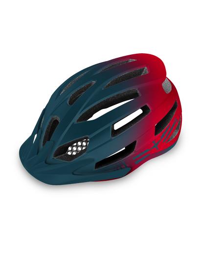 Шолом R2 Spirit колір бензиново зелений, червоний матовий розмір L: 58-61 см