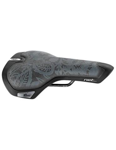 Сідло NET Flower сірий 168х257мм, FeC Alloy 360g