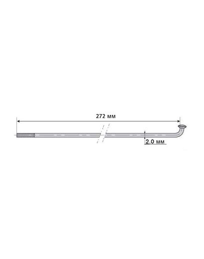 Спиця Mach1 Inox Plus 2x272 сріблястий