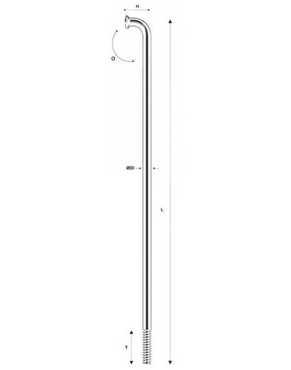 Спиця Pillar P14 266 мм сріблястий