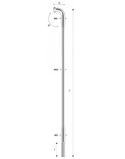 Спиця Pillar PDB1417 258 мм тягнута 2/1.5/2 сріблястий