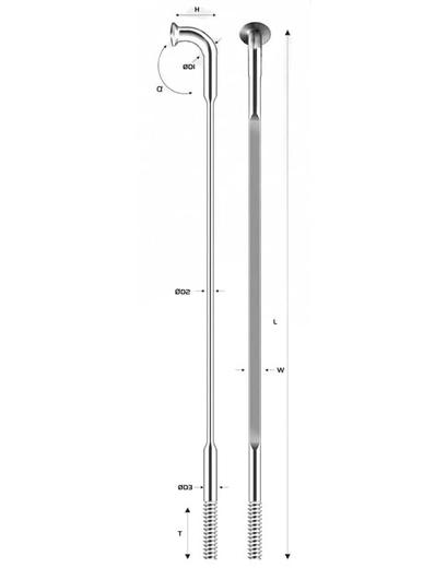 Спиця Pillar PSR X-TRA 1425 260 мм АЕРО чорний