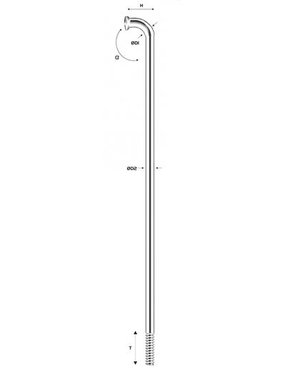 Спиця Pillar PSR14 272 мм посилена сріблястий