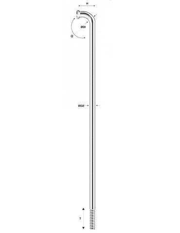 Спиця Pillar PSR14 276 мм посилена сріблястий