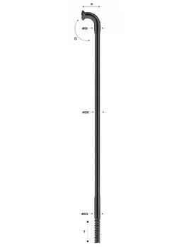 Спиця Pillar PTB 380 260 мм потрійний баттінг сріблястий