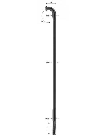 Спиця Pillar PTB 380 262 мм потрійний баттінг чорний