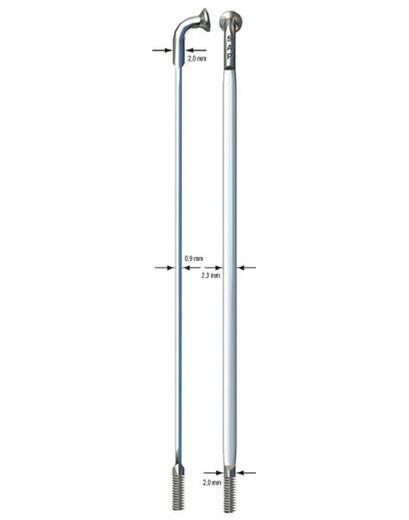 Спиця Sapim CX-Ray 14G 262 мм з ніпелем Alu 14G 14 polyax сріблястий