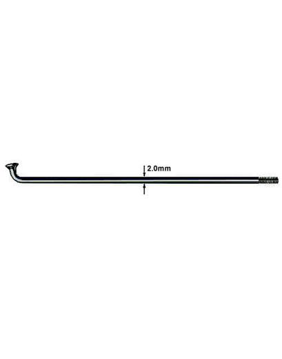 Спиця Sapim Leader 14G 262 мм з ніпелем Brass 14G 12 polyax чорний