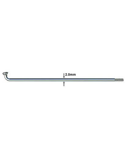 Спиця Sapim Leader 14G 262 мм з ніпелем Brass 14G 12 polyax сріблястий