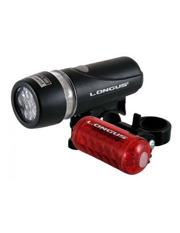 Світло переднє і мигалка Longus 5LED/4F + 5LED/4F набір чорний