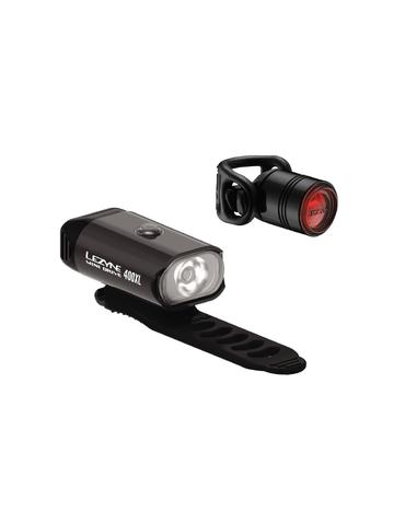 Світло переднє і заднє Lezyne MINI DRIVE 400XL / FEMTO DRIVE PAIR комплект чорний