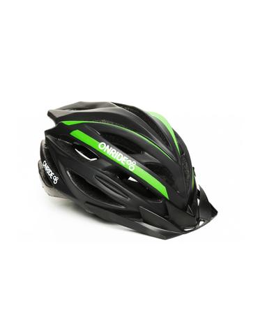 *Шолом ONRIDE Grip матовий чорний/зелений M (55-58 см)