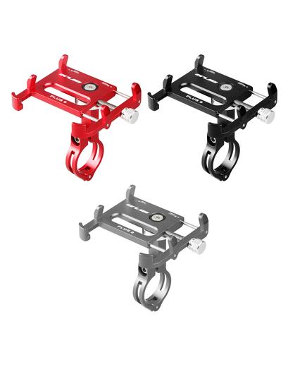 Тримач гаджета GUB PLUS 9 на кермо алюмінієвий з поворотним механізмом сірий