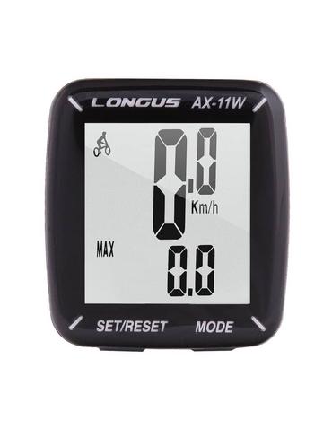 Велокомп'ютер бездротовий Longus AX-11W 11 функцій чорний