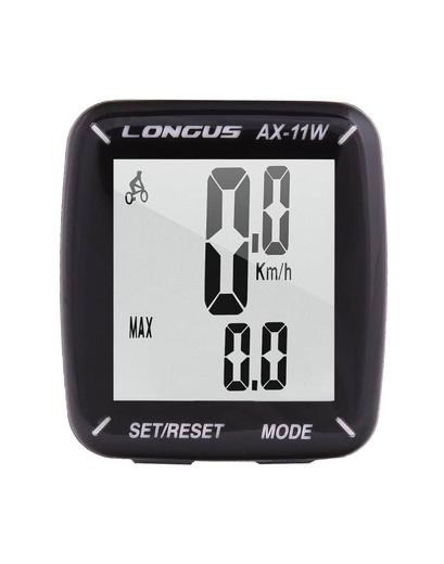 Велокомп'ютер бездротовий Longus AX-11W 11 функцій чорний