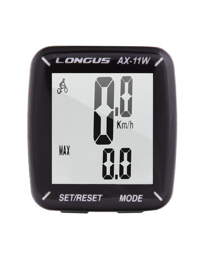 Велокомп'ютер бездротовий Longus AX-11W 11 функцій чорний