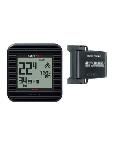 Велокомп'ютер CatEye FIT CC-PD100W бездротовий +крокомір чорний