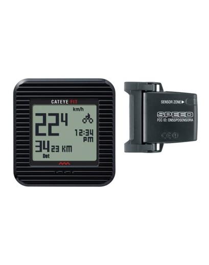 Велокомп'ютер CatEye FIT CC-PD100W бездротовий +крокомір чорний