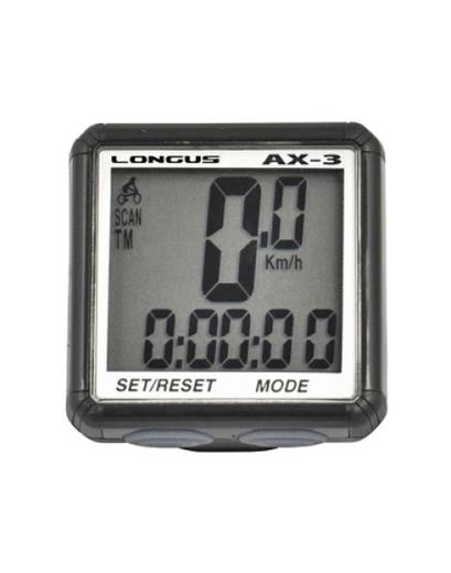 Велокомп'ютер дротовий Longus AX-3 Special Edition 13 функцій чорний