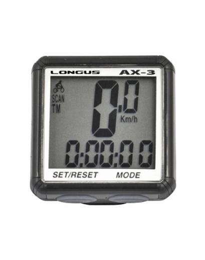 Велокомп'ютер дротовий Longus AX-3 Special Edition 13 функцій чорний